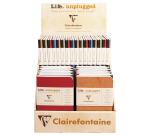 Set de 2 carnets piqûre Age Bag 7,5x12cm 48 pages petits carreaux Couleurs assortis - Assortis