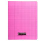 Calligraphe Polypro Stapled Notebook, Seyes, Ligne 8000, 24x32cm, 24 Sheets, 90g (French Ruling) - Pink