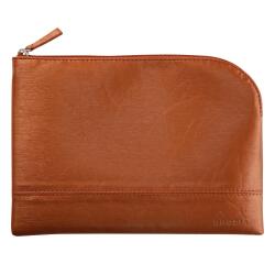 Rhodiarama pochette zippée en simili cuir - taille M (16x22 cm) - Cuivre