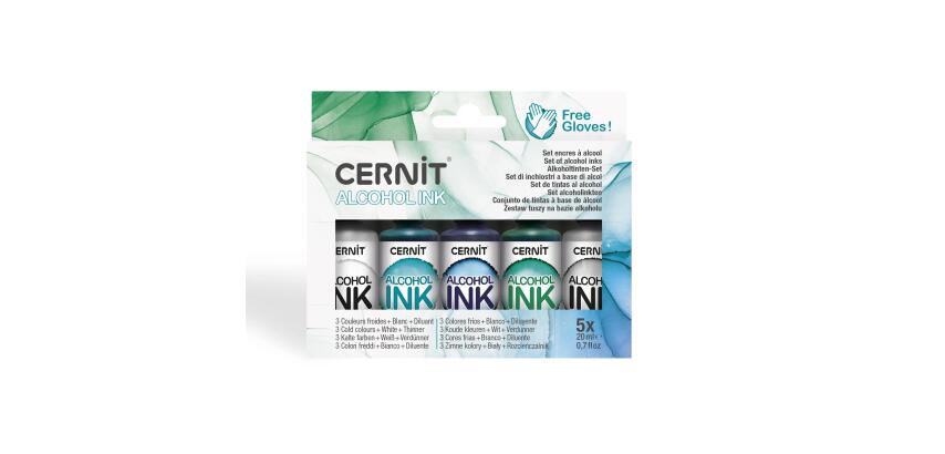 Cernit Alcohol Ink Assortment, Cold Colours