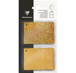 Cadeaulabels holo/glitter, goud - Goud