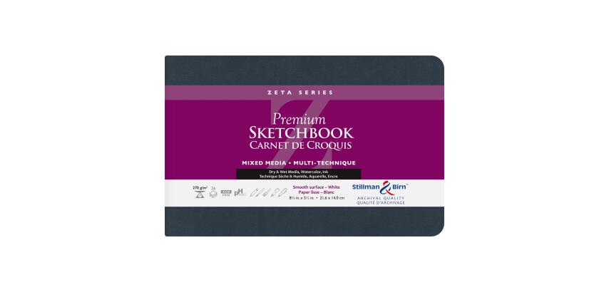 Zeta Series carnet souple 26F 14x21,6cm 270g - Blanc
