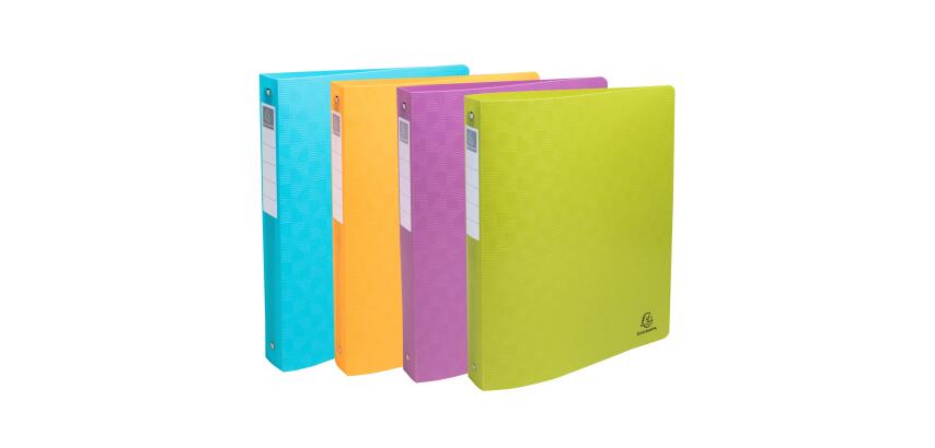 Classeur 2anneaux 30mm polypropylène recyclé Pop'N Co - Couleurs assorties