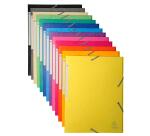Chemise à élastiques Maxi capacity carte lustrée 425gm2 - A4 - Couleurs assorties
