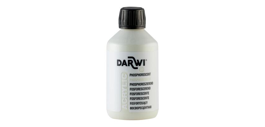 Darwi Flacon de 80 ml de Peinture Acrylique Universelle Phosphorescente - Lueur de nuit