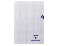 Cahier piqué Mimesys A4 48 pages grands carreaux couverture polypropylène - Incolore