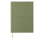 Flying Spirit, Notizbuch A5 mit Fadenbindung, Ledereinband khaki, 90 Blatt elfenbein 90g - Khaki