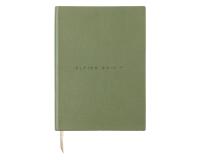 Carnet brochure cousue Flying Spirit A5 180 pages ligné couverture cuir lisse papier ivoire 90g - Kaki