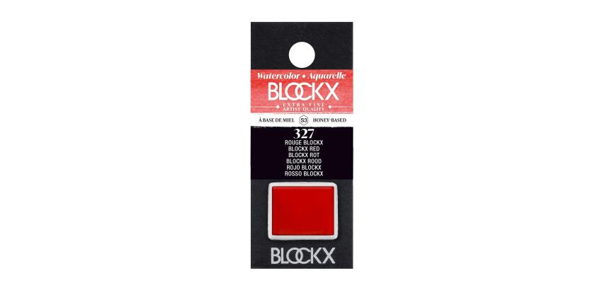 Aquarellfarbe, Blockx Rot - 1/2 Näpfchen 1,5ml - Rot Blockx