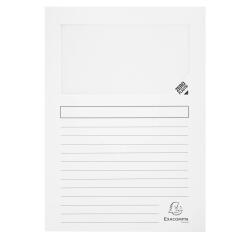 Paquet de 25 chemises à fenêtre Forever 130g/m2 - coloris pastel assortis - 22x31cm - Couleurs assorties
