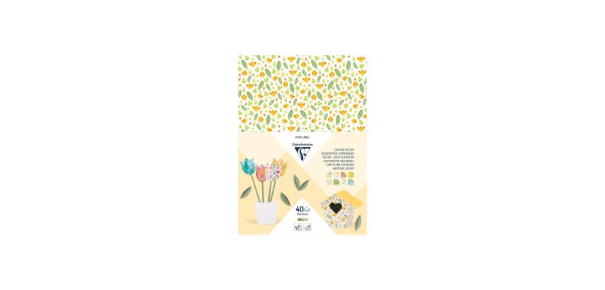 Carton décor, paquet de 40 feuilles 160g/m2 au format 25 x 35 cm