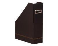 Rhodiarama porte-revues simili cuir italien 10x25x31 cm - Noir
