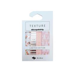 Assortiment 4 foliepapieren Décopatch Ritournelle