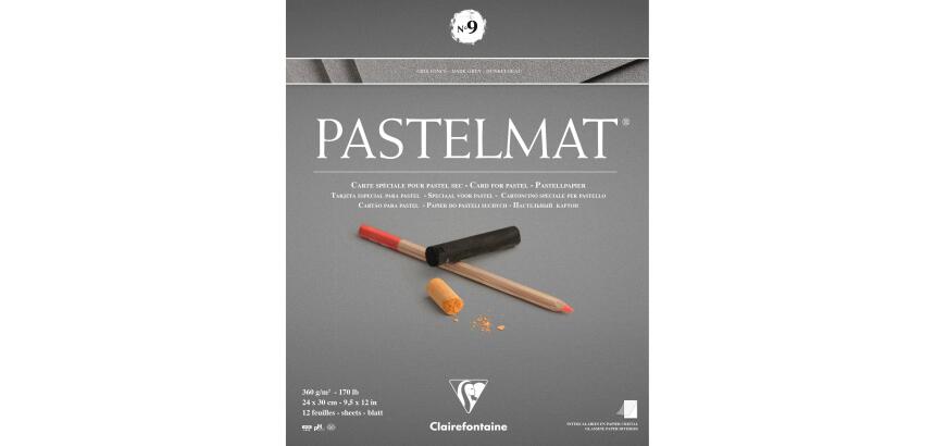 Pastelmat blok gelijmd 12 bladen 24x30 cm 360 g n°9