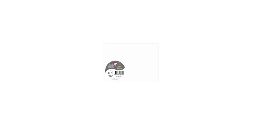 Paquet de 5 cartes pliées Pollen 110x155mm 210g/m2 - Blanc irisé