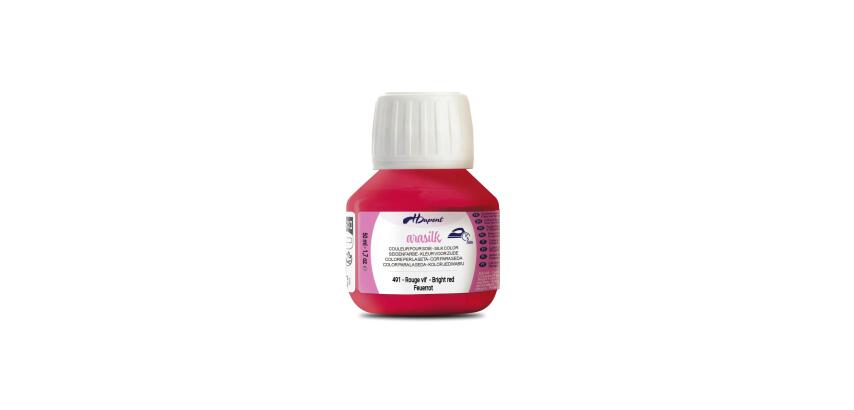 H Dupont Arasilk Silk Paint - 50 ml - Bright Red