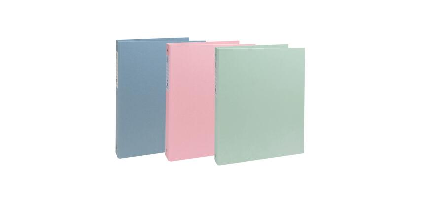 Exacompta Autentik Rigid Binder, 4 Rings, 30 mm, Recycled - Assorted colours