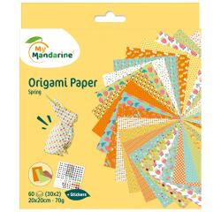 Origami Papier Spring, 60 vel 70g 20 x 20 cm - Multicolor