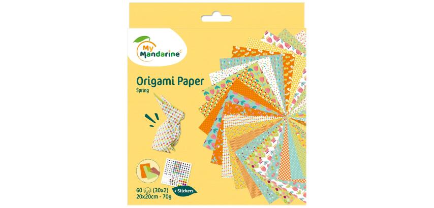 Origami Paper Spring, 20 x 20 cm, 60F, 70g - Multicolour