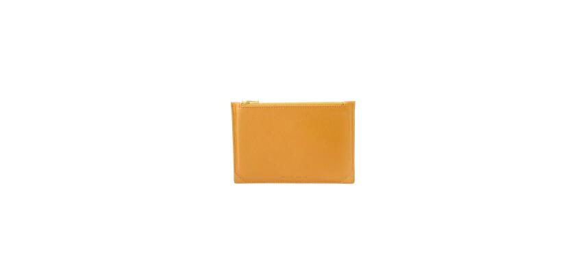 Pochette multifonction en cuir, petit modèle - Ambre