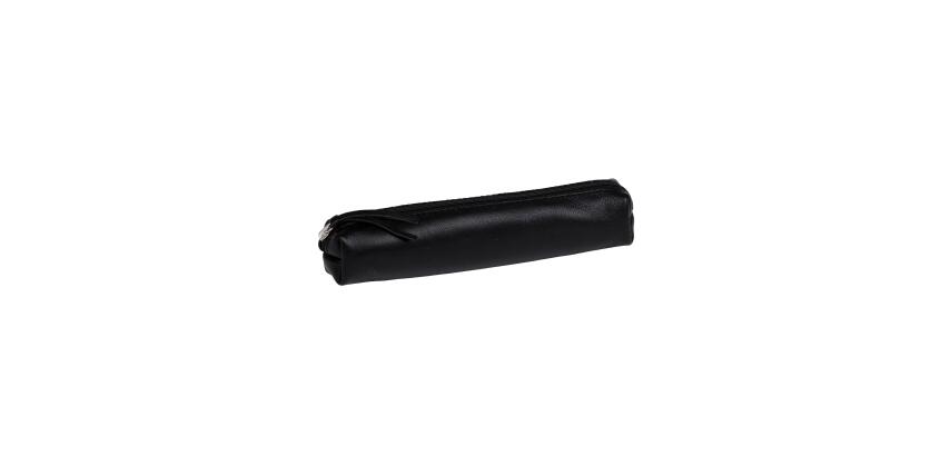 CUIR Trousse SLIM 4x2,5x19,5cm - Noir