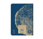 Carnet piqué FOREVER PREMIUM 100% recyclé A5 96 pages ligné papier recyclé blanc 90 g - Bleu cobalt
