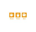 Bobine pour tickets de caisse 76x70 mm - 2 plis chimique autocopiant (blanc/jaune) 57g/m2. - Blanc
