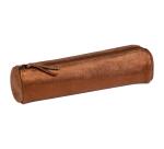 KLEO-PATHRA CUIR Trousse ronde Ø5,5x22 cm Bronze