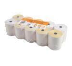 Bobine pour tickets de caisse 76x70 mm - 2 plis chimique autocopiant (blanc/jaune) 57g/m2. - Blanc