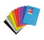Koverbook spiraalgebonden schrift A4 80 blad groot geruit Séyès wraparound transparante polypropyleen omslag - Geassorteerde kleuren