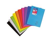 Cahier reliure intégrale enveloppante Koverbook A4 160 pages grands carreaux couverture polypropylène transparent - Assortis