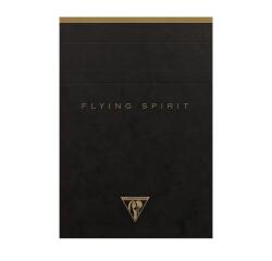 Flying Spirit Black Blok kopsgelijmd A6 70 blad - uitneembaar - ivoorkleurig papier 90g - gelijnd - geassorteerde motieven - Zwart
