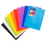 Cahier piqué Koverbook 24x32cm 140 pages grands carreaux couverture polypropylène transparent - Assortis