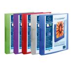 Mittelstarkes Ringbuch aus PP 700µ, 4 Ringe 30mm, Rücken 40mm, 32x26,8cm für DIN A4 Überbreite - Chromaline Kreacover - Farben sortiert