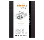 Rhodia Touch - Maya Pad - bloc agrafé A5 50f uni papier Maya blanc 120g - Noir