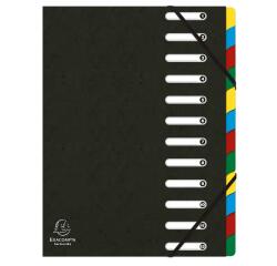 Trieur HARMONIKA® à fenêtres avec élastiques véritable carte lustrée 12 compartiments