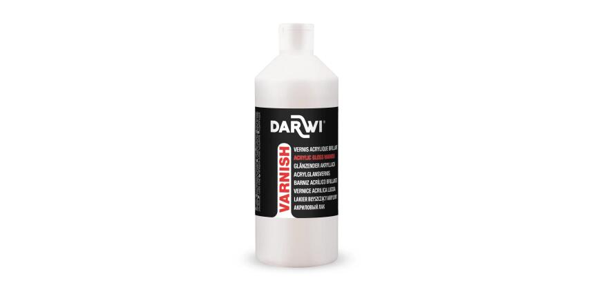 DARWI Flacon de 500 ml Vernis Acrylique, finition Brillante - Incolore
