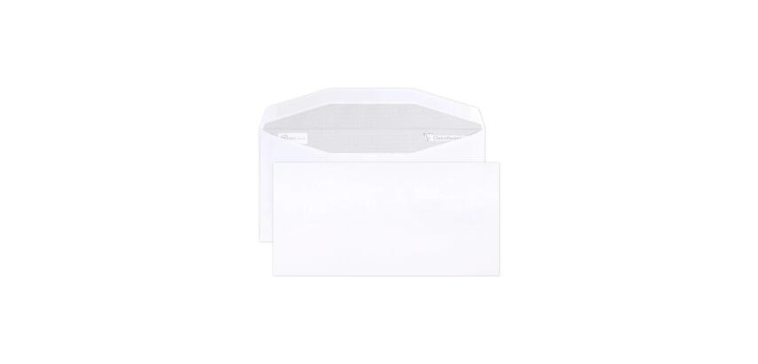 Boite de 500 Enveloppes Blanches DL2-114x229mm - Gommée Mécanisable - 80g/m2 - pour machine de mise sous pli automatiquE - Blanc