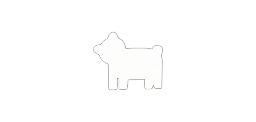Symbole ours 12cm - Blanc