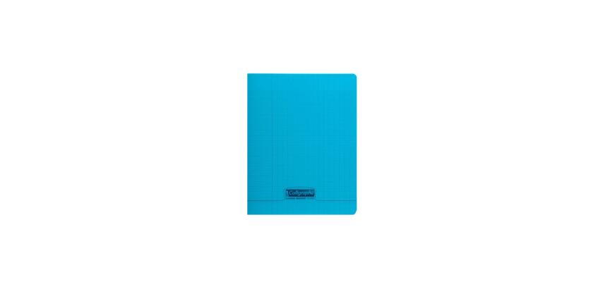 Cahier piqué 8000 POLYPRO 17x22 cm 140 pages grands carreaux 90 g - Bleu