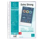 Pk100 punched pockets Premium PP A4 - Crystal