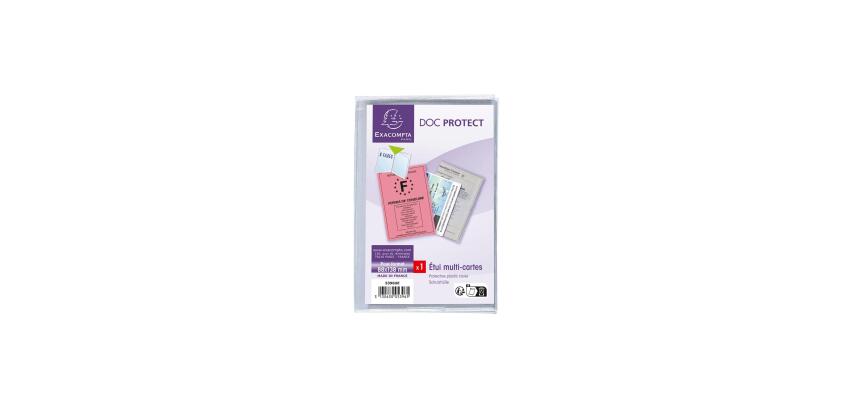 Packung mit 10 Stück Schutzhüllen 4-teilig aus glattem PVC 200µ, 88x138mm - Kristall