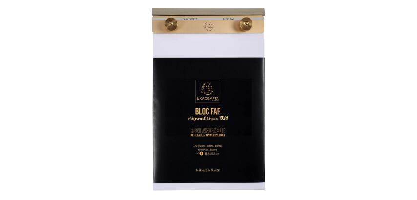 Blok FAF compleet 18,5x11,5cm N°3 effen - Wit