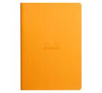 Rhodiarama genaaid schrift A5 32 blad gelijnd ivoorkleurig papier 90g - Oranje