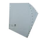 Indices recycled PP A4 15 tabs 1-15 grey - Grey