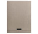 Clairefontaine Polypro Stapled Notebook, Squared, Ligne 8000, 24x32cm, 48 Sheets, 90g - Grey