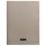 Cahier piqué 8000 POLYPRO 24x32 cm 96 pages petits carreaux 90 g - Gris