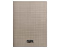 Cahier piqué 8000 POLYPRO 24x32 cm 96 pages petits carreaux 90 g - Gris