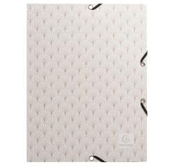 Chemise à élastiques 3 rabats carte lustrée 400g/m2 Néo Déco - Couleurs assorties