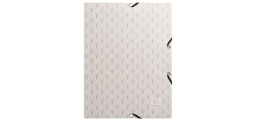 Chemise à élastiques 3 rabats carte lustrée 400g/m2 Néo Déco - Couleurs assorties